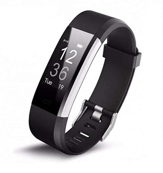 Bratara fitness MoreFIT™ Id115Plus, BT 4.0, Pasi, Distanta, Calorii, Rezistenta la apa IP67, Timp de activitate, Monitorizare Somn, SMS Alert, Puls, Negru [2]