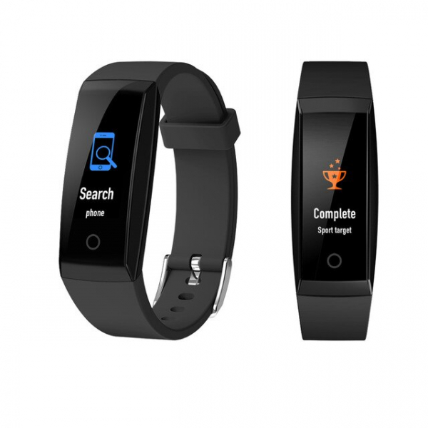 Bratara fitness MoreFIT™ W8,  BT 4.0, Puls, Afisare Apelant, Cronometru, Nivel oboseala, Android, iOS, Notificari, Stand-By 20 zile, Negru [2]