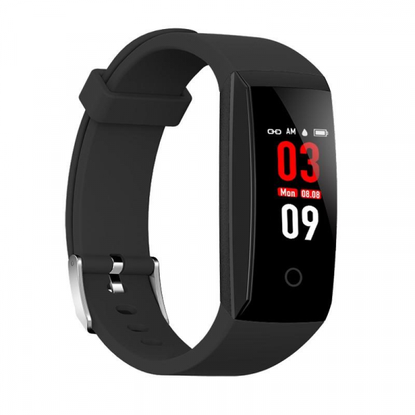 Bratara fitness MoreFIT™ W8,  BT 4.0, Puls, Afisare Apelant, Cronometru, Nivel oboseala, Android, iOS, Notificari, Stand-By 20 zile, Negru [4]