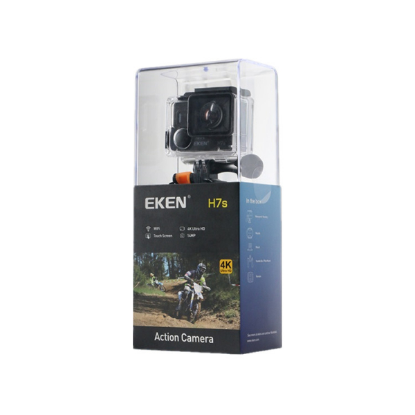 Camera Video Sport Eken H7s Pro 4k+ 14MP UHD @30fps, Wi-Fi, Touch screen, 2"LCD Dual dispaly , telecomanda, accesorii, carcasa waterproof 30m , negru [4]