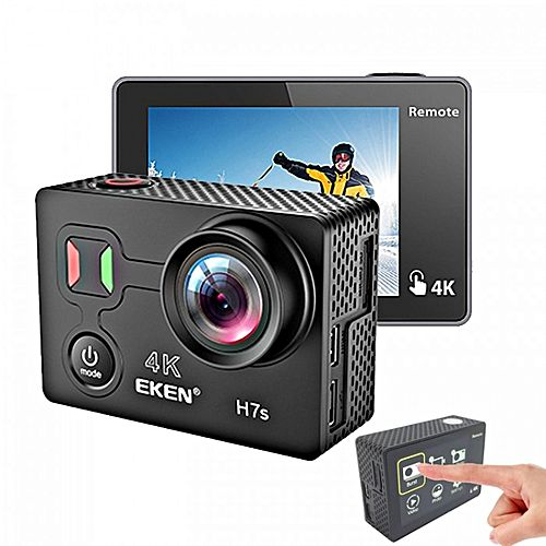 Camera Video Sport Eken H7s Pro 4k+ 14MP UHD @30fps, Wi-Fi, Touch screen, 2"LCD Dual dispaly , telecomanda, accesorii, carcasa waterproof 30m , negru [3]