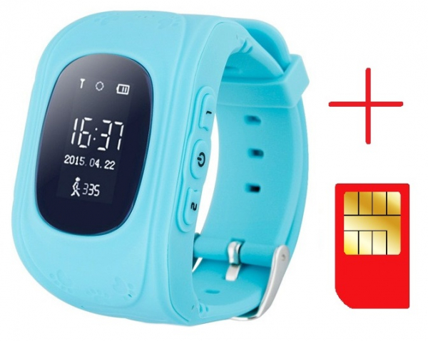 Ceas smartwatch cu GPS copii MoreFIT™ Q50, functie telefon, monitorizare GPS in timp real , Wi-FI, buton SOS si monitorizare spion, albastru +SIM prepay cadou [3]