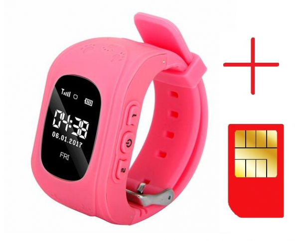 Ceas smartwatch cu GPS copii MoreFIT™ Q50 , functie telefon, monitorizare GPS in timp real , Wi-FI, buton SOS si monitorizare spion, roz +SIM prepay cadou [3]