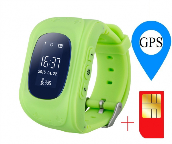 Ceas smartwatch cu GPS copii MoreFIT™ Q50, functie telefon, monitorizare GPS in timp real , Wi-FI, buton SOS si monitorizare spion, verde +SIM prepay cadou [2]