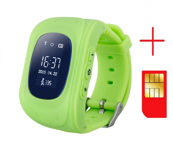 Ceas smartwatch cu GPS copii MoreFIT™ Q50, functie telefon, monitorizare GPS in timp real , Wi-FI, buton SOS si monitorizare spion, verde +SIM prepay cadou [3]