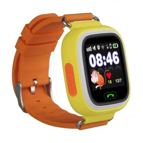 Ceas smartwatch GPS copii MoreFIT™ GW100 Plus , cu GPS si functie telefon, Wi-Fi, ecran 1.22" touchscreen, Bluetooth, tripla pozitionare, Buton SOS, vibratii, Galben + SIM prepay cadou [5]
