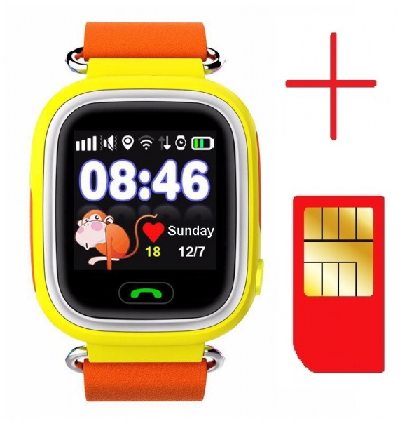 Ceas smartwatch GPS copii MoreFIT™ GW100 Plus , cu GPS si functie telefon, Wi-Fi, ecran 1.22" touchscreen, Bluetooth, tripla pozitionare, Buton SOS, vibratii, Galben + SIM prepay cadou [3]