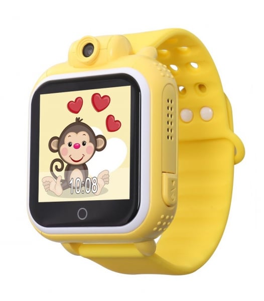 Ceas smartwatch GPS copii MoreFIT™ GW1000 3G Pro , GPS, camera 2MP, Wi-FI si functie telefon, ecran touchscreen 1.54", buton SOS, Galben +SIM prepay cadou [1]