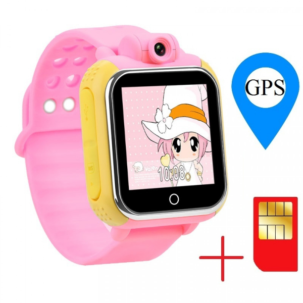 Ceas smartwatch GPS copii MoreFIT™ GW1000 3G Pro , GPS, camera 2MP, Wi-FI si functie telefon, ecran touchscreen 1.54", buton SOS, Roz + SIM prepay cadou [2]