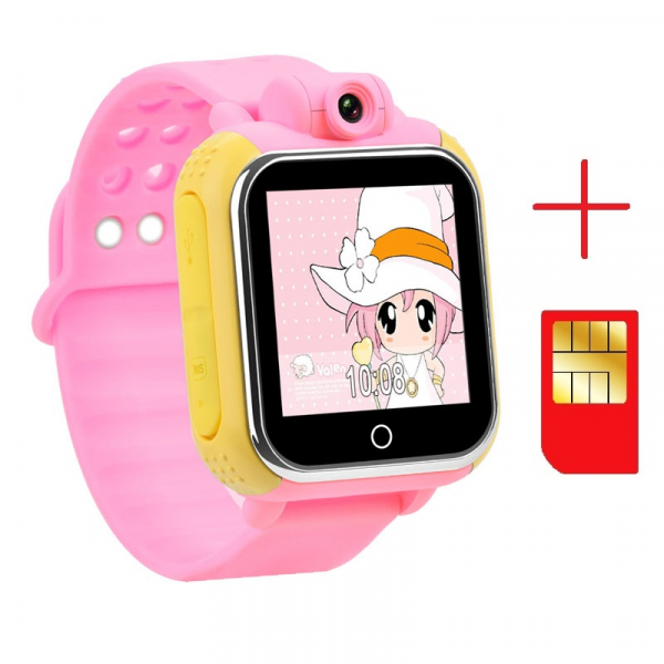 Ceas smartwatch GPS copii MoreFIT™ GW1000 3G Pro , GPS, camera 2MP, Wi-FI si functie telefon, ecran touchscreen 1.54", buton SOS, Roz + SIM prepay cadou [3]