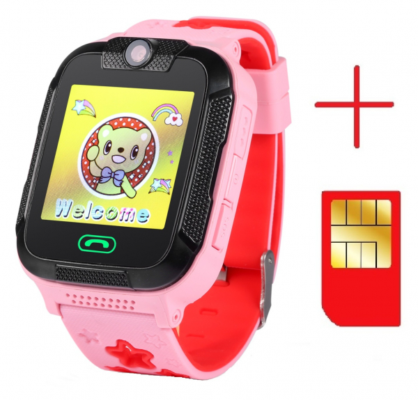 Ceas smartwatch GPS copii MoreFIT™ GW2000 3G Pro, cu GPS si functie telefon, camera 2MP, WiFi, ecran touchscreen 1.54", monitorizare spion si buton SOS, Roz + SIM prepay cadou [2]