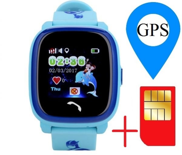 Ceas smartwatch GPS copii MoreFIT™ GW400s Pro , cu GPS si functie telefon, Wi-Fi, rezistent la apa, ecran touchscreen 1.22", monitorizare spion, buton SOS, albastru + SIM prepay cadou [2]