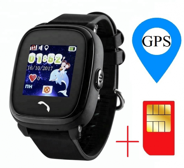 Ceas smartwatch GPS copii MoreFIT™ GW400s Pro , cu GPS si functie telefon, Wi-Fi, rezistent la apa, ecran touchscreen 1.22", monitorizare spion, buton SOS, negru + SIM prepay cadou [2]