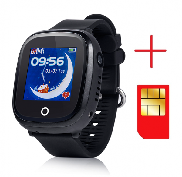 Ceas smartwatch GPS copii MoreFIT™ GW400x Pro , cu GPS si functie telefon, rezistent la apa, camera foto, buton SOS, negru + SIM prepay cadou [3]