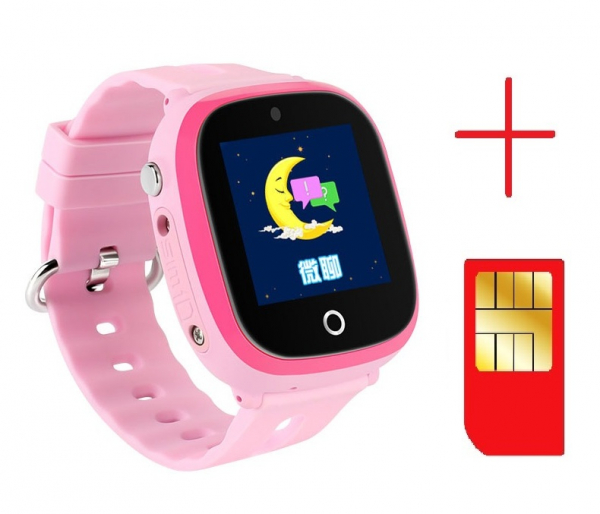 Ceas smartwatch GPS copii MoreFIT™ GW400x Pro , cu GPS si functie telefon, rezistent la apa, camera foto, buton SOS, roz + SIM prepay cadou [3]