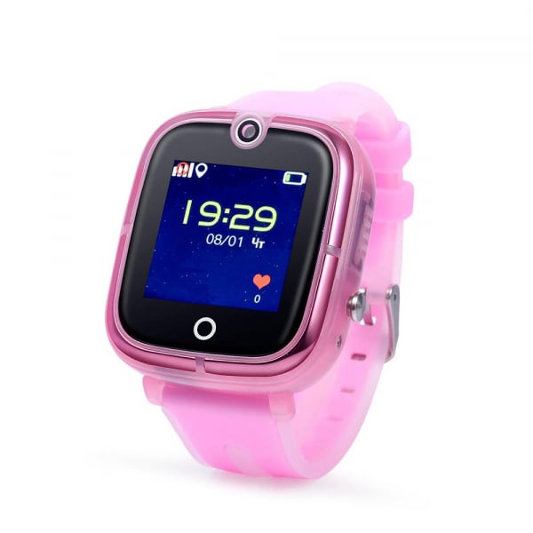 Ceas smartwatch GPS copii MoreFIT™ KT07 , cu GPS si functie telefon, Wi-Fi, monitorizare spion,display touchscreen color 1.3", rezistent la apa IP67, buton SOS, vibratii, roz [1]