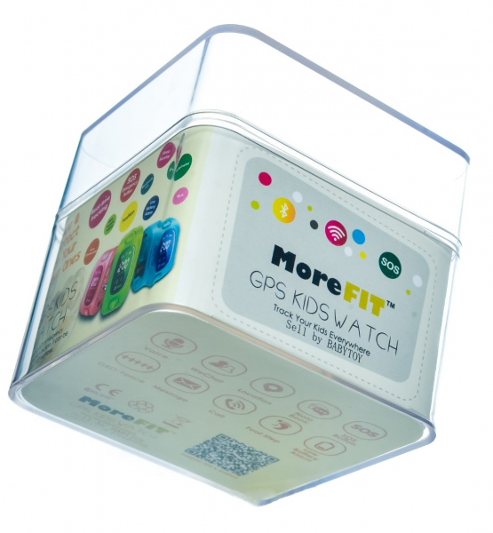 Ceas smartwatch GPS copii MoreFIT™ KT07 , cu GPS si functie telefon, Wi-Fi, monitorizare spion,display touchscreen color 1.3", rezistent la apa IP67, buton SOS, vibratii, alb/gri [2]