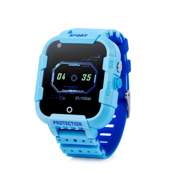 Ceas smartwatch GPS copii sau adultii MoreFIT™ KT12, GPS, apelare video, 4G, camera 2MP, Wi-FI si functie telefon, ecran touchscreen 1.4", buton SOS, albastru + SIM prepay cadou [2]