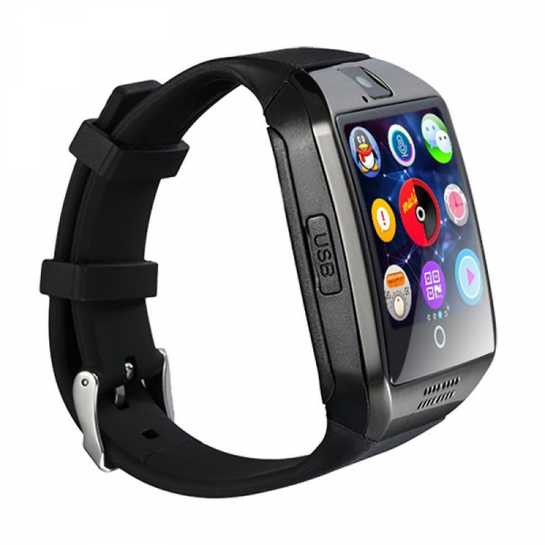 Ceas Smartwatch MoreFIT™  Q18 Plus Pro, cu sim, display 1.54", camera foto, carcasa metalica, ecran curbat, NFC, BT 3.0, negru/negru [4]