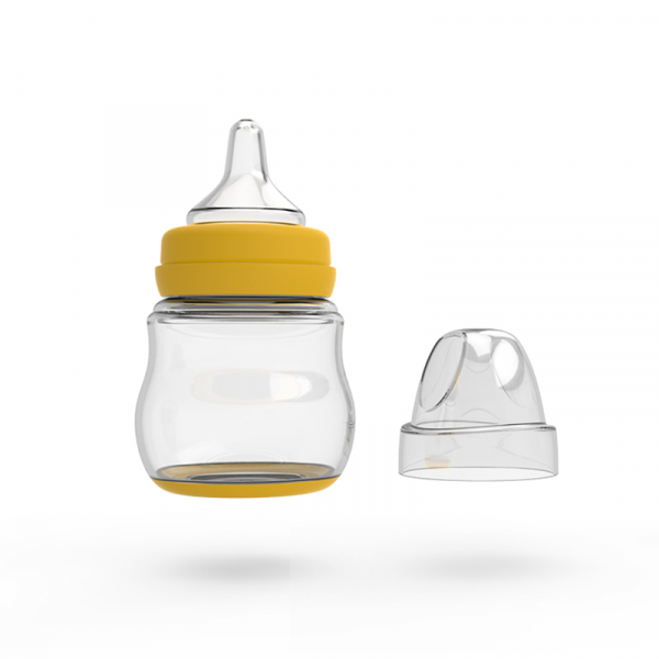 Pompa de san manuala Doopser Premium , alaptare naturala , cupa silicon , biberon cu senzor de temperatura si tetina , 2 niveluri ajustabile , stimulare (masaj) si extragere , alb/gold [4]