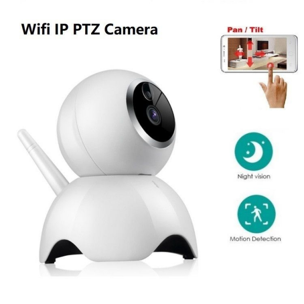 Set Baby Monitor Wireless BabyToy™ AR19 , monitorizare video audio bebelusi , vedere nocturna, sunet bidirectional, functie push to talk, rotire automata, HD 1280*720, 1.0 MP, senzor miscare, alb + st [5]