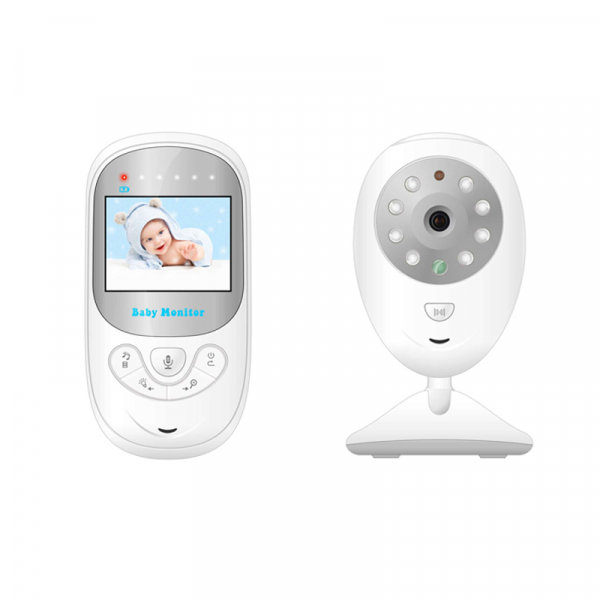 Set Baby Monitor Wireless BabyToy™ BM108 , Monitorizare Video Audio Bebelusi , Monitorizare Temperatura , Vedere Nocturna Color, Audio-Video, Sunet bidirectional, Functie Push to Talk, Rotire 360 , Ca [1]