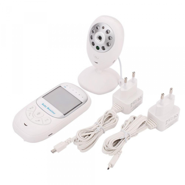 Set Baby Monitor Wireless BabyToy™ BM108 , Monitorizare Video Audio Bebelusi , Monitorizare Temperatura , Vedere Nocturna Color, Audio-Video, Sunet bidirectional, Functie Push to Talk, Rotire 360 , Ca [5]