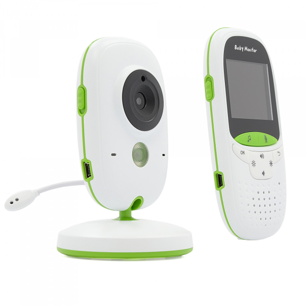 Set Baby Monitor Wireless BabyToy™ VB602 Plus , Monitorizare Video Audio Bebelusi , Monitorizare Temperatura , Vedere Nocturna, Audio-Video, Sunet bidirectional, Functie Push to Talk, 8 Cantece de lea [1]
