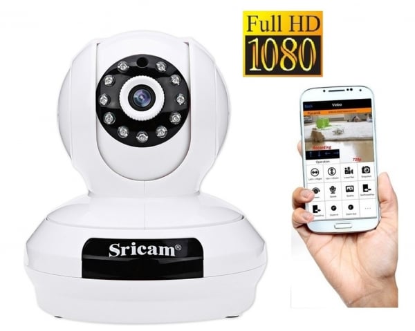 Set Baby Monitor Wireless Sricam™ SP019 Plus, Monitorizare Video Audio Bebelusi , Vedere Nocturna, Audio-Video, Sunet bidirectional, Functie Push to Talk, Rotire automata, HD 1280*720, 1.0 MP, senzor  [1]