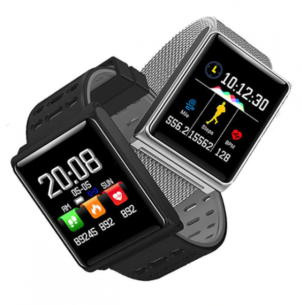 Set Bratara fitness MoreFIT™ N98, BT 4.0, Display color fulltouch, tensiune, puls dinamic, pedometru, calorii, notificare apel/mesaje/aplicatii, vibratii, monitorizare somn, rezistenta la apa ip67, st [2]