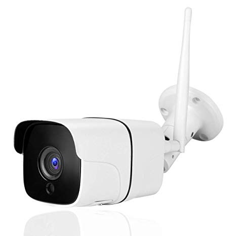 Set Camera de supraveghere exterior IP WIFI BabyToy™ AG09, FullHD 2MP 1080p, Conectare Telefon / PC , Night Vision, rezistenta la apa, senzor miscare, alb + sticker "obiectiv supravegheat video" [2]