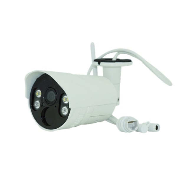 Set Camera de supraveghere IP WIFI BabyToy™ AG05 , Exterior , Conectare Telefon / PC , night vision color, rezistenta la apa, FullHD 1920*1080, camera 2.0 MP, senzor miscare, alb + sticker "obiectiv s [1]