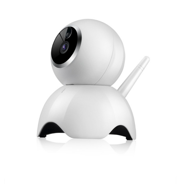 Set Camera de supraveghere IP WIFI BabyToy™ AG19 , Conectare Telefon / PC, Night vision, Rotire automata, HD 1280*720, camera 1.0 MP, senzor miscare, alb + sticker "obiectiv supravegheat video" [2]