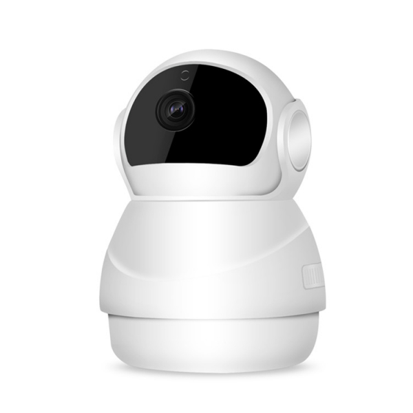 Set Camera de supraveghere IP WIFI BabyToy™ AG24 , Full HD 2MP, Night vision, Conectare telefon / PC , Rotire automata, rezolutie 1920*1080 , senzor miscare, alb + sticker "obiectiv supravegheat video [2]