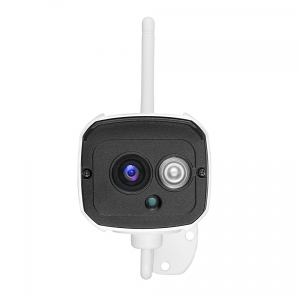 Set Camera de supraveghere IP WIFI Sricam™ SH024 Plus SriHome Exterior , FullHD 2MP 1080p, Conectare Telefon / PC , night vision , rezistenta la apa, senzor miscare, alb + sticker "obiectiv supraveghe [3]