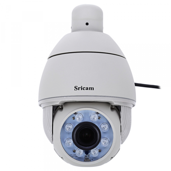 Set Camera de supraveghere IP WIFI Sricam™ SP008B Plus , Exterior , Conectare Telefon / PC , night vision , rezistenta la apa, FullHD 1920*1080, camera 2.0 MP, senzor miscare , alb + sticker "obiectiv [4]