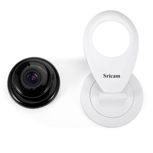 Set Camera de supraveghere IP WIFI Sricam™ SP009 Plus, Conectare Telefon / PC , Night vision, Notificare pe mail, Sunet bidirectional,  HD 1280*720, camera 1.0 MP, senzor miscare + sticker "obiectiv s [3]