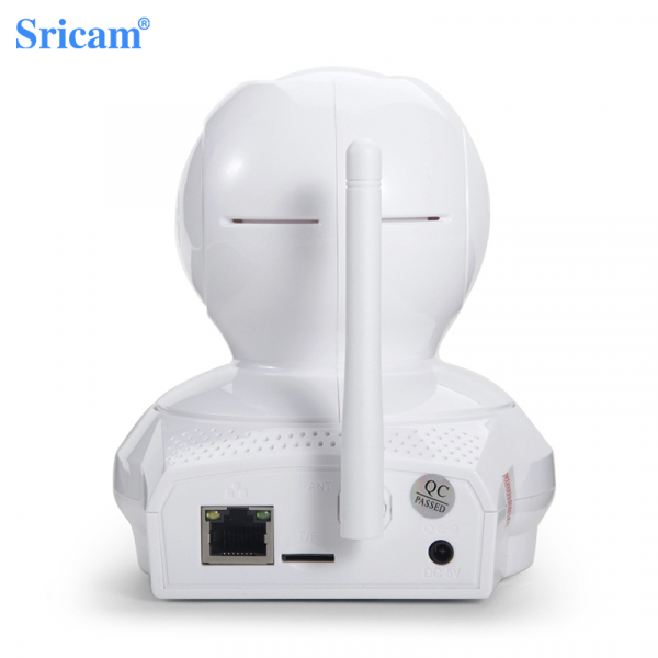 Set Camera de supraveghere IP WIFI Sricam™ SP019 Plus, FullHD 2MP, Conectare Telefon / PC , night vision , rezistenta la apa, rezolutie 1920*1080, senzor miscare , alb + sticker "obiectiv supravegheat [3]