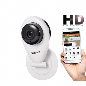 Baby Monitor Wireless Sricam™ SP009 , Monitorizare Video Audio Bebelusi , Vedere Nocturna, Audio-Video, Monitorizare Video Audio Bebelusi , Sunet bidirectional, Functie Push to Talk, HD 1280*720, Alb [0]