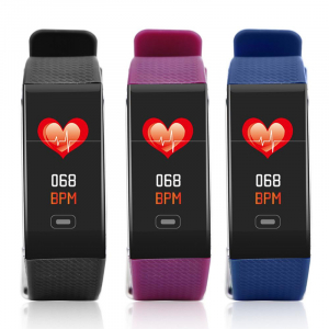 Bratara fitness MoreFIT™ CK18S, BT 4.0, Puls, Pedometru, Ritm cardiac, Display color, Monitorizare somn, Mod Sport, Notificari Apeluri si Mesaje, Stand-by 20 zile, Android, iOS, Mov [1]