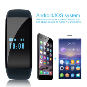 Bratara fitness MoreFIT™ D21,  BT 4.0, Pedometru, Puls, Tensiune, Nivel oboseala, Monitorizare somn, Calendar, Notificari apeluri,  Stand-by 15 zile, Android, iOS, Notificari, Remote camera, Negru [2]