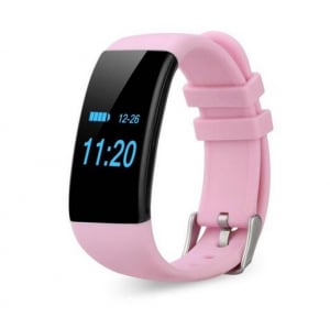 Bratara fitness MoreFIT™ D21,  BT 4.0, Pedometru, Puls, Tensiune, Nivel oboseala, Monitorizare somn, Calendar, Notificari apeluri,  Stand-by 15 zile, Android, iOS, Notificari, Remote camera, Roz [0]