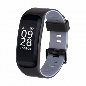 Bratari fitness - Bratara fitness MoreFIT™ F4 Pro Plus, IP68 submersibila, puls dinamic, tensiune, vremea, altitudine, UV index, Android, iOS, notificari, negru/gri