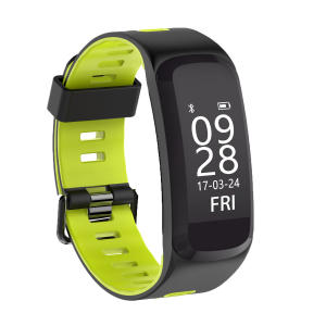 Bratari fitness - Bratara fitness MoreFIT™ F4 Pro Plus, IP68 submersibila, puls dinamic, tensiune, vremea, altitudine, UV index, Android, iOS, notificari, negru/verde