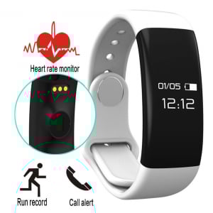 Bratara fitness MoreFIT™ H30 Plus, BT 4.0, rezistenta la apa, monitorizare dinamica puls, Android, iOS, intrari apeluri, alb [1]