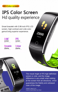 Bratara fitness MoreFIT™ Q8s Pro Color, BT 4.0, heart rate, tensiune, management somn, OLED 0.96 inch, IP68 submersibilia, Negru/Verde [1]