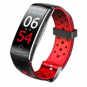 Bratara fitness MoreFIT™ Q8s Pro Color, BT 4.0, heart rate, tensiune, management somn, OLED 0.96 inch, IP68 submersibilia, Rosu [0]