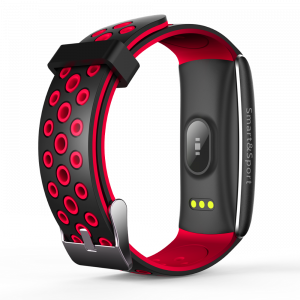 Bratara fitness MoreFIT™ Q8s Pro Color, BT 4.0, heart rate, tensiune, management somn, OLED 0.96 inch, IP68 submersibilia, Rosu [2]
