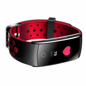 Bratara fitness MoreFIT™ Q8s Pro Color, BT 4.0, heart rate, tensiune, management somn, OLED 0.96 inch, IP68 submersibilia, Rosu [1]