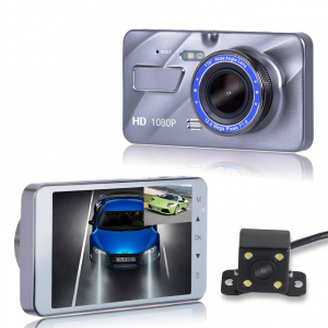 Camera auto DVR FreeWay™ A10, FullHD 1080p@30Fps, camera dubla, G-senzor, lentile Sony , super night vision, suport prindere, 4 inch LCD, unghi de filmare 170 grade, inregistrare ciclica ( bucla , loo [0]